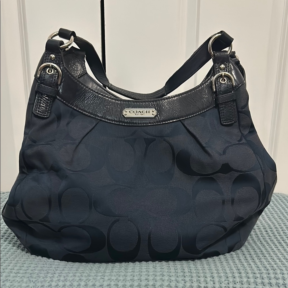 Coach Navy Blue Hobo Bag